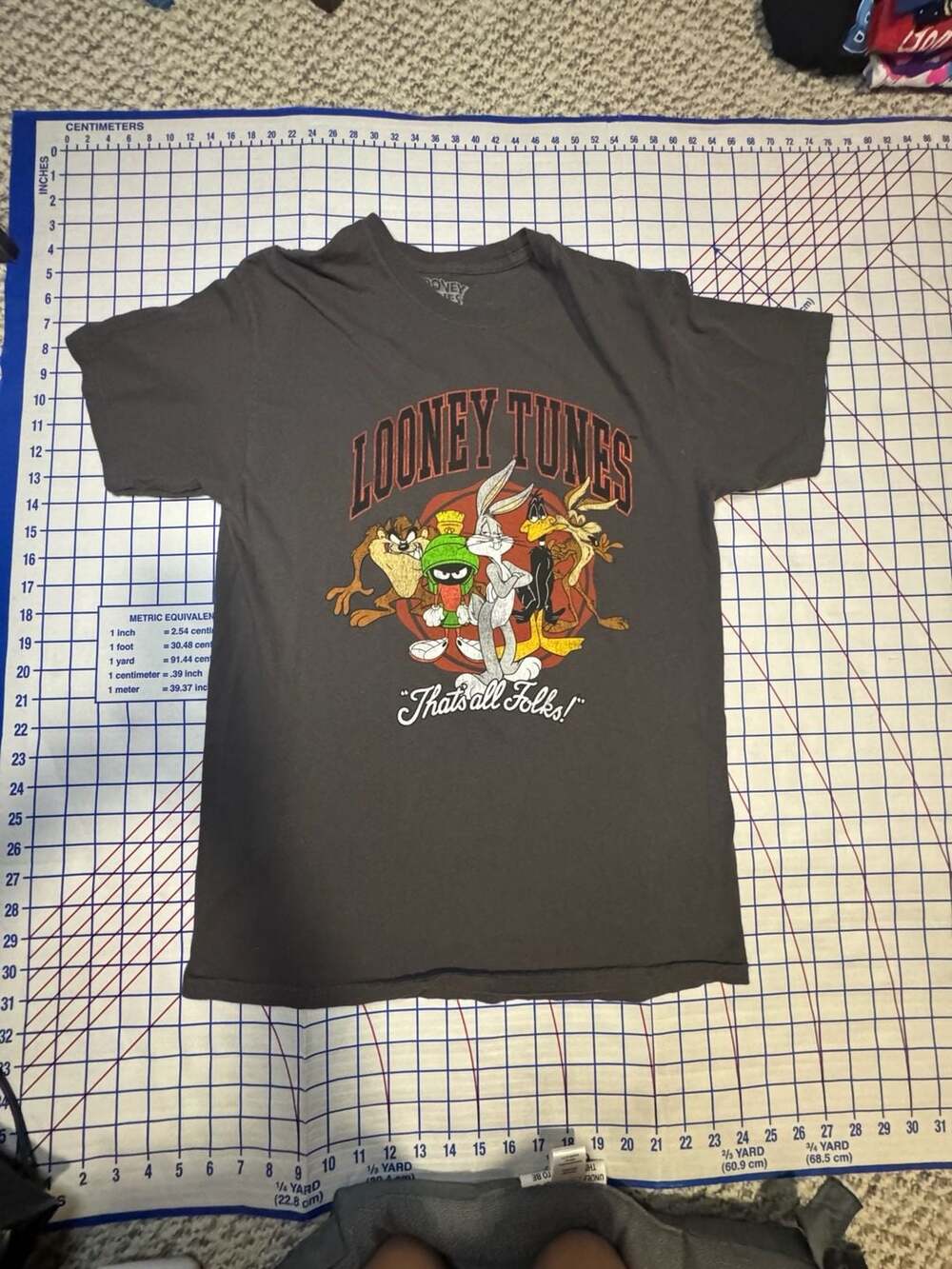 Looney Tunes Bugs Bunny Daffy Duck Taz Marvin The Martian That's All Folks Graph